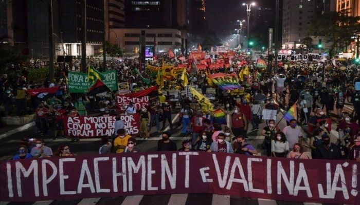 Brazilians storm streets in protest of the Bolsorano government’s handling of Covid-19