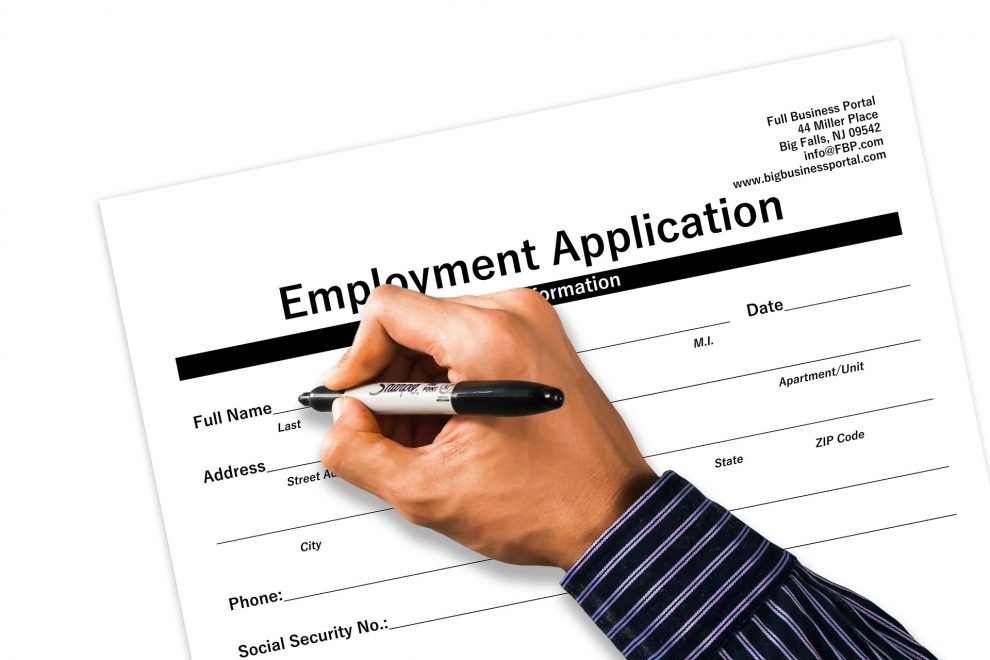 Employment Application form